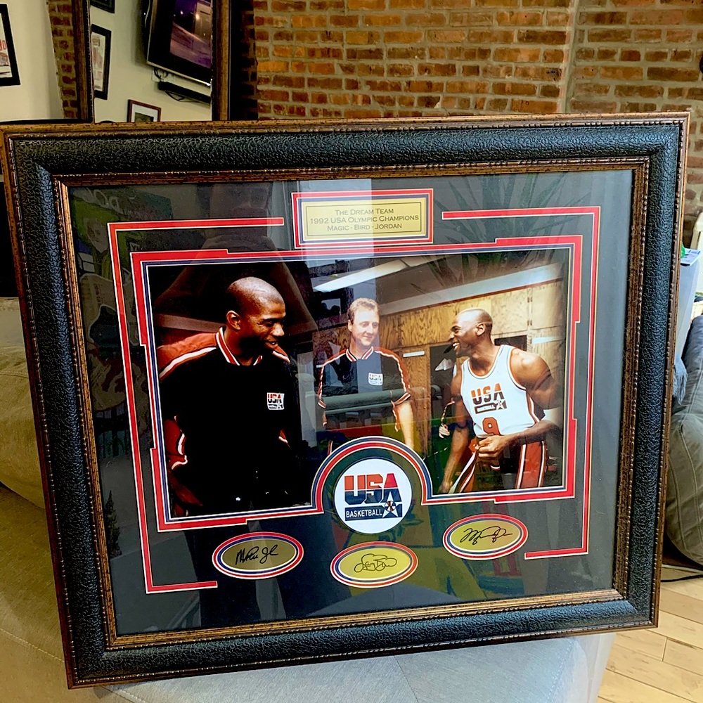 Signed USA Olympic ‘92 Champs: Magic, Bird, Jordan
